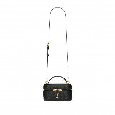 YSL GABY VANITY BAG IN QUILTED PATENT LEATHER 7667311EL071000 (18*11*6.5cm)